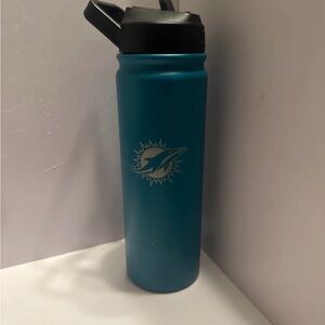 MIAMI DOLPHINS 24oz Stainless Steel Water Bottle (Teal)